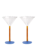 &k Amsterdam coupe glasses amber set of 2, UK version
