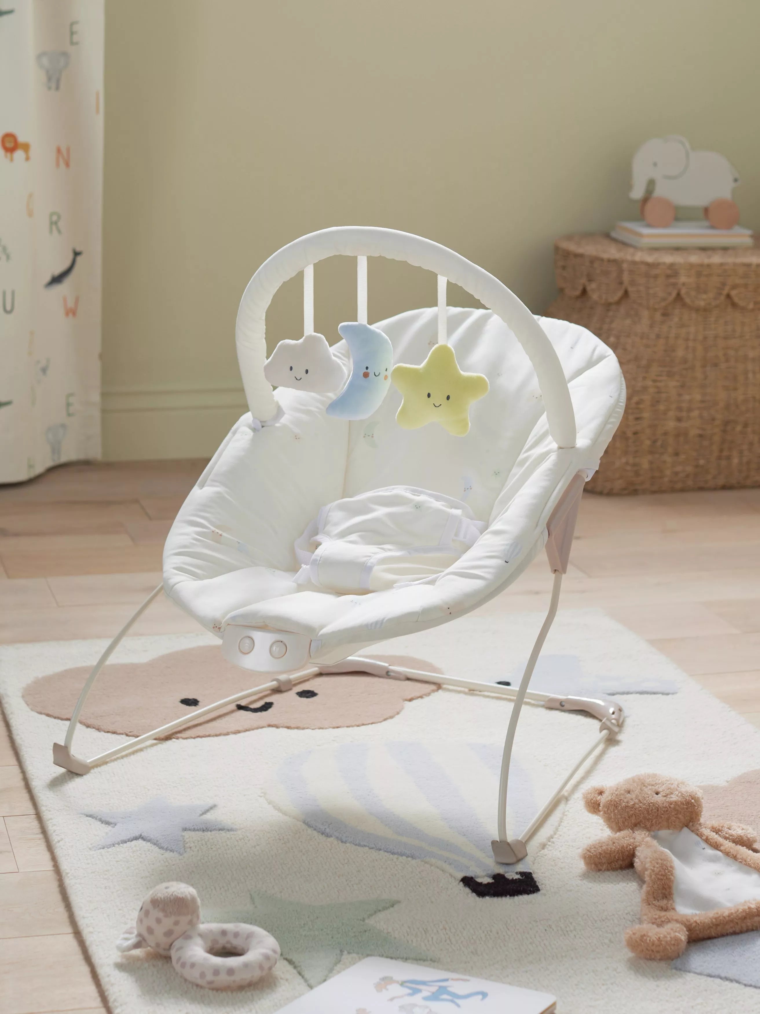 John Lewis Daydream baby bouncer with toys (British brand)