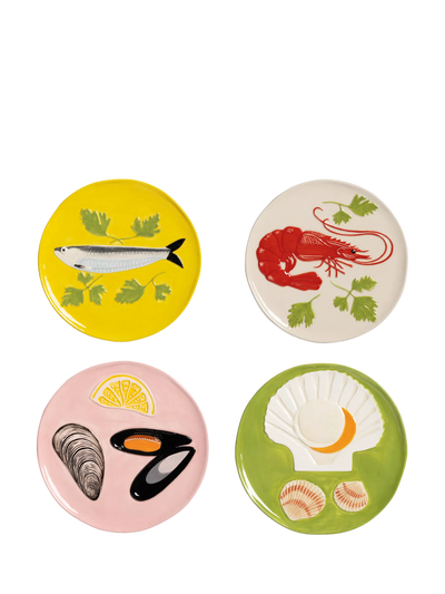 John Lewis &k Amsterdam De la Mer Side Plates, Set of 4, 16cm- Buy online at McGrocer