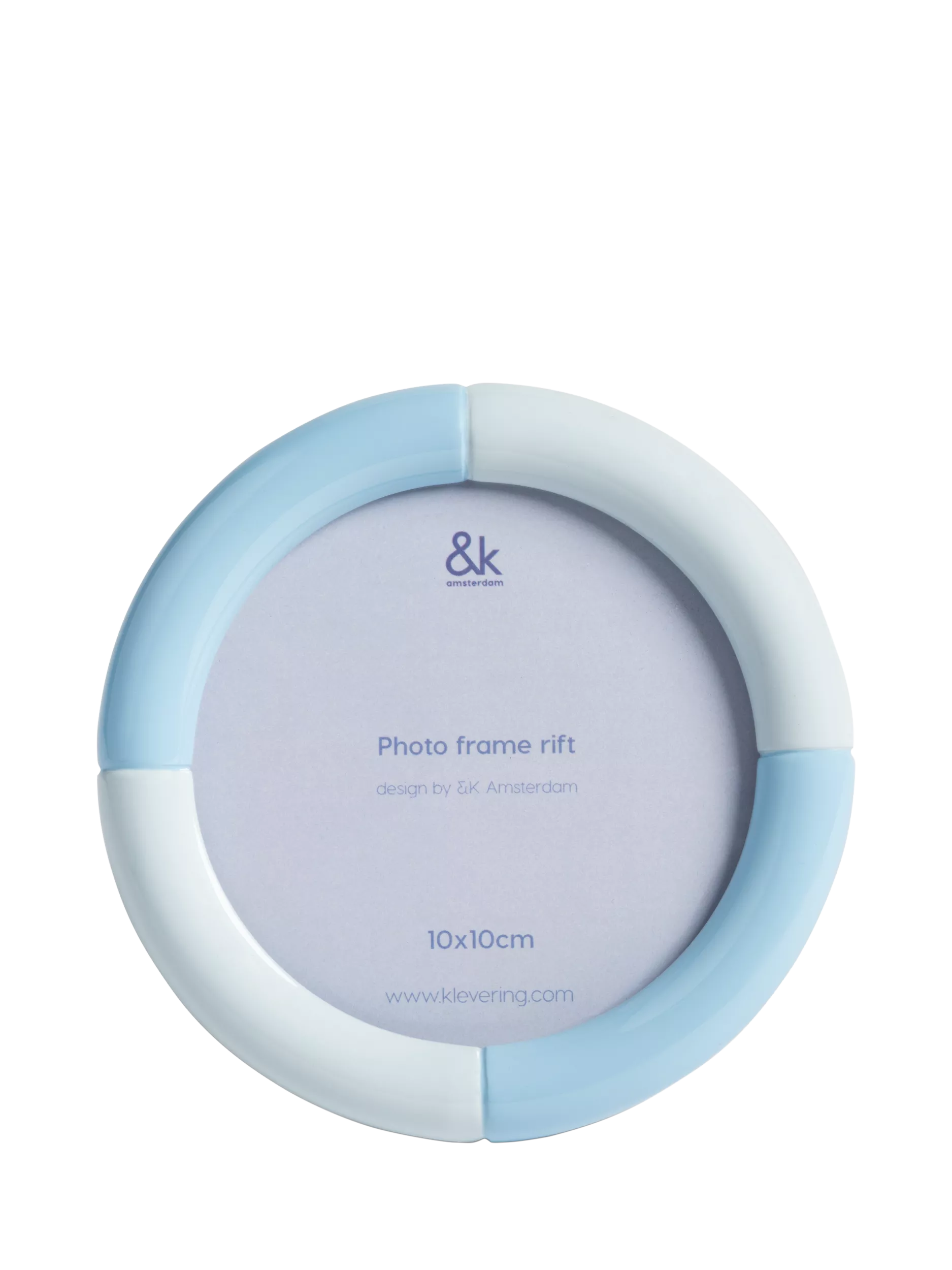 &k Amsterdam blue circular photo frame 12.5cm - British product