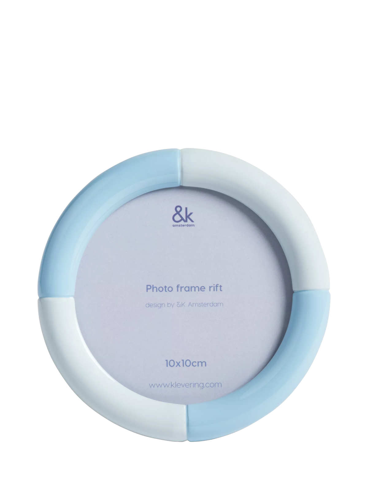 &k Amsterdam blue circular photo frame 12.5cm - British product