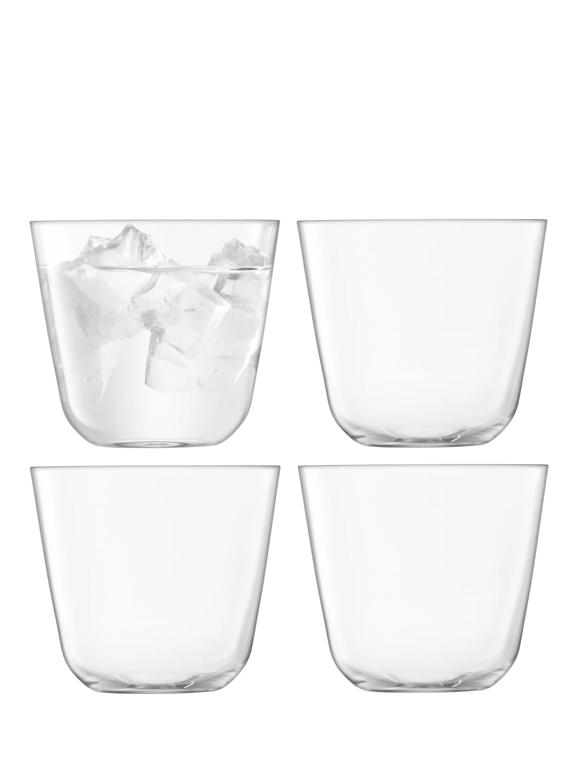 LSA International Arc glass tumbler set of 4 260ml, UK version