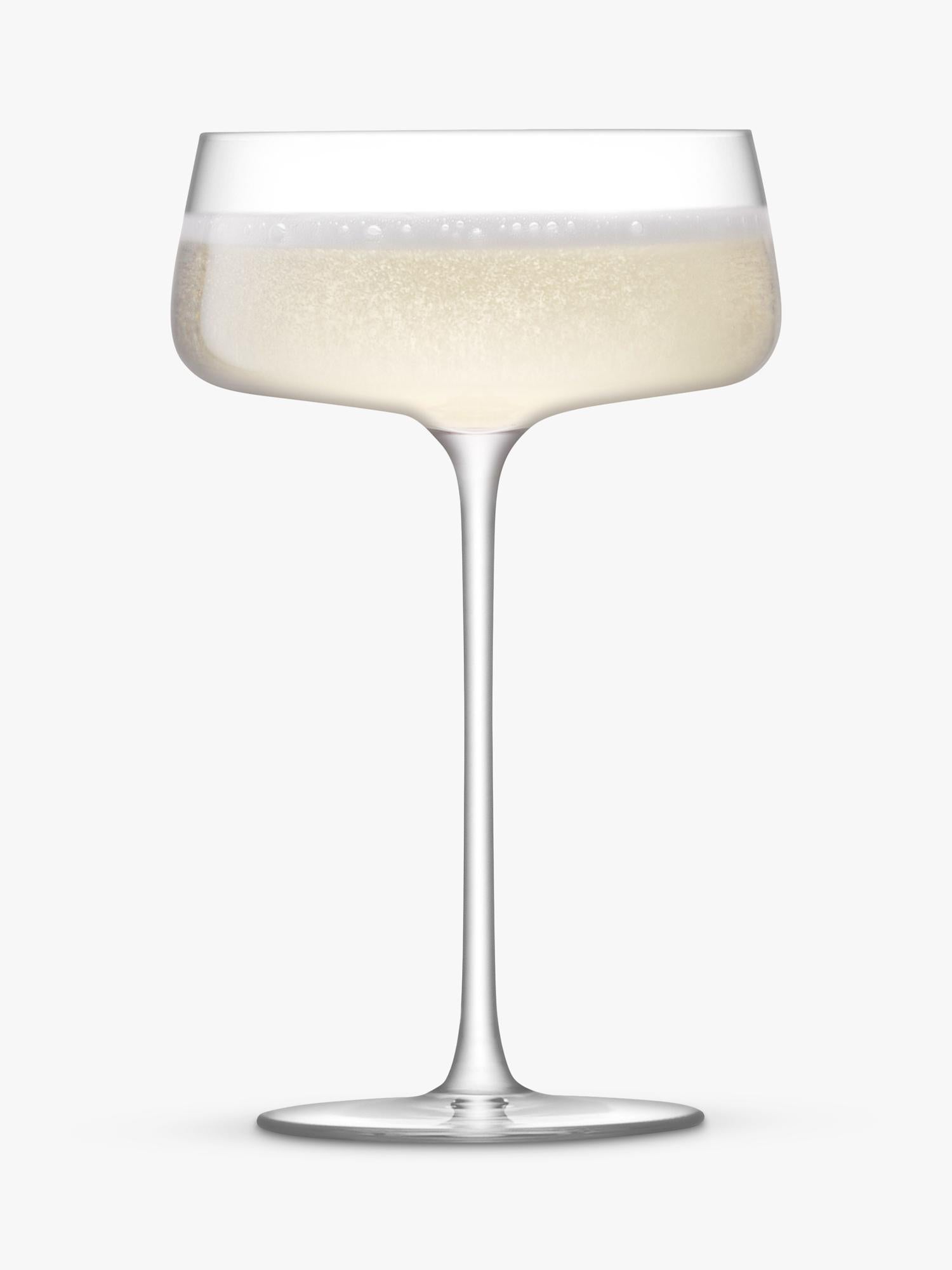 LSA International Metropolitan champagne saucers set of 4 300ml - British product