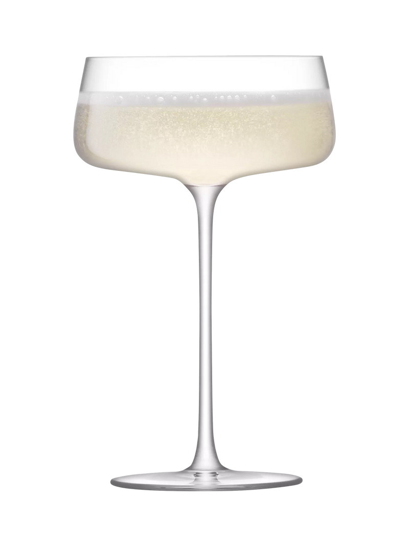 LSA International Metropolitan champagne saucers set of 4 300ml - British product