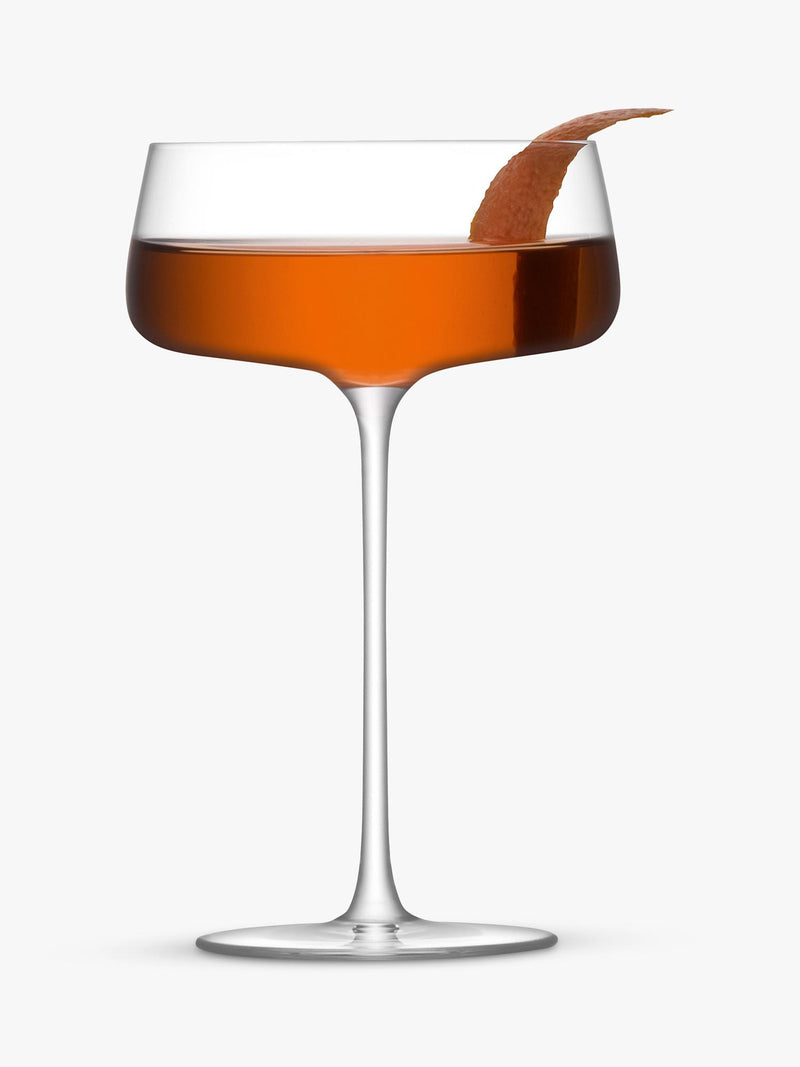 LSA International Metropolitan champagne saucers set of 4 300ml - British product
