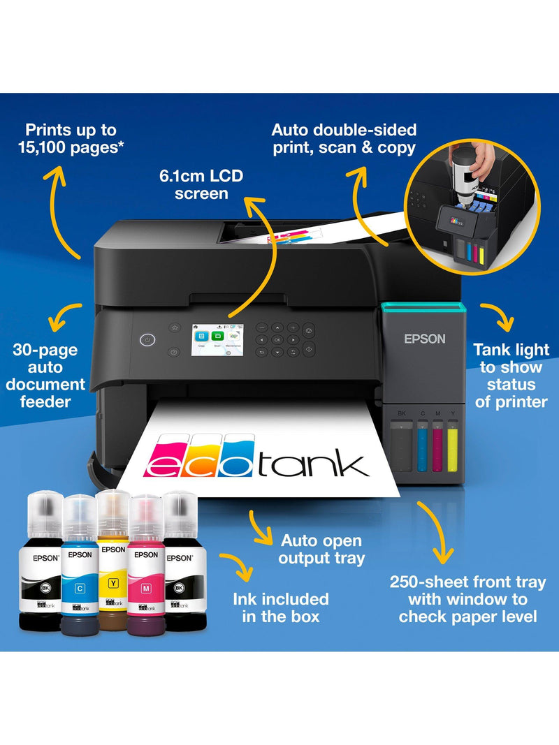 Epson EcoTank ET-3950 3-in-1 Wi-Fi printer (British brand)