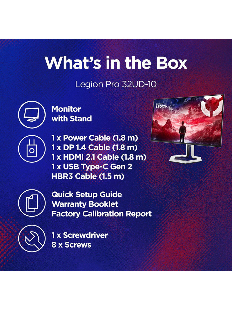 Lenovo Legion Pro 32UD-10 OLED gaming monitor 31.5 inch, imported from the UK
