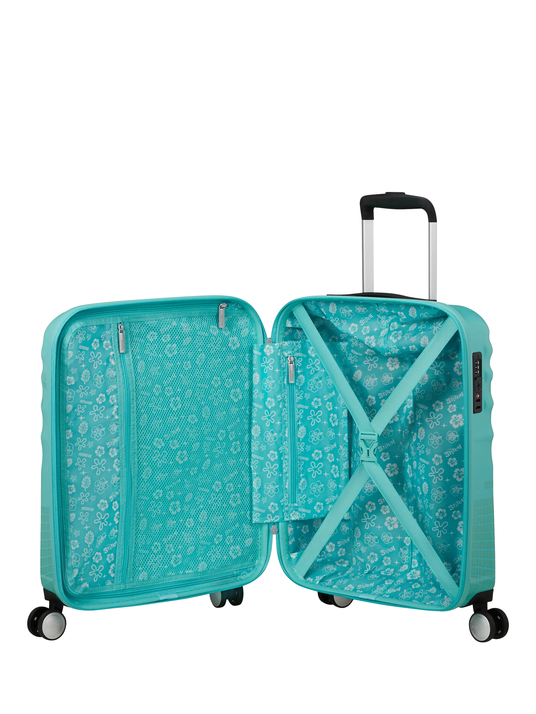 American Tourister Disney Stitch Flower spinner suitcase 55cm - British product