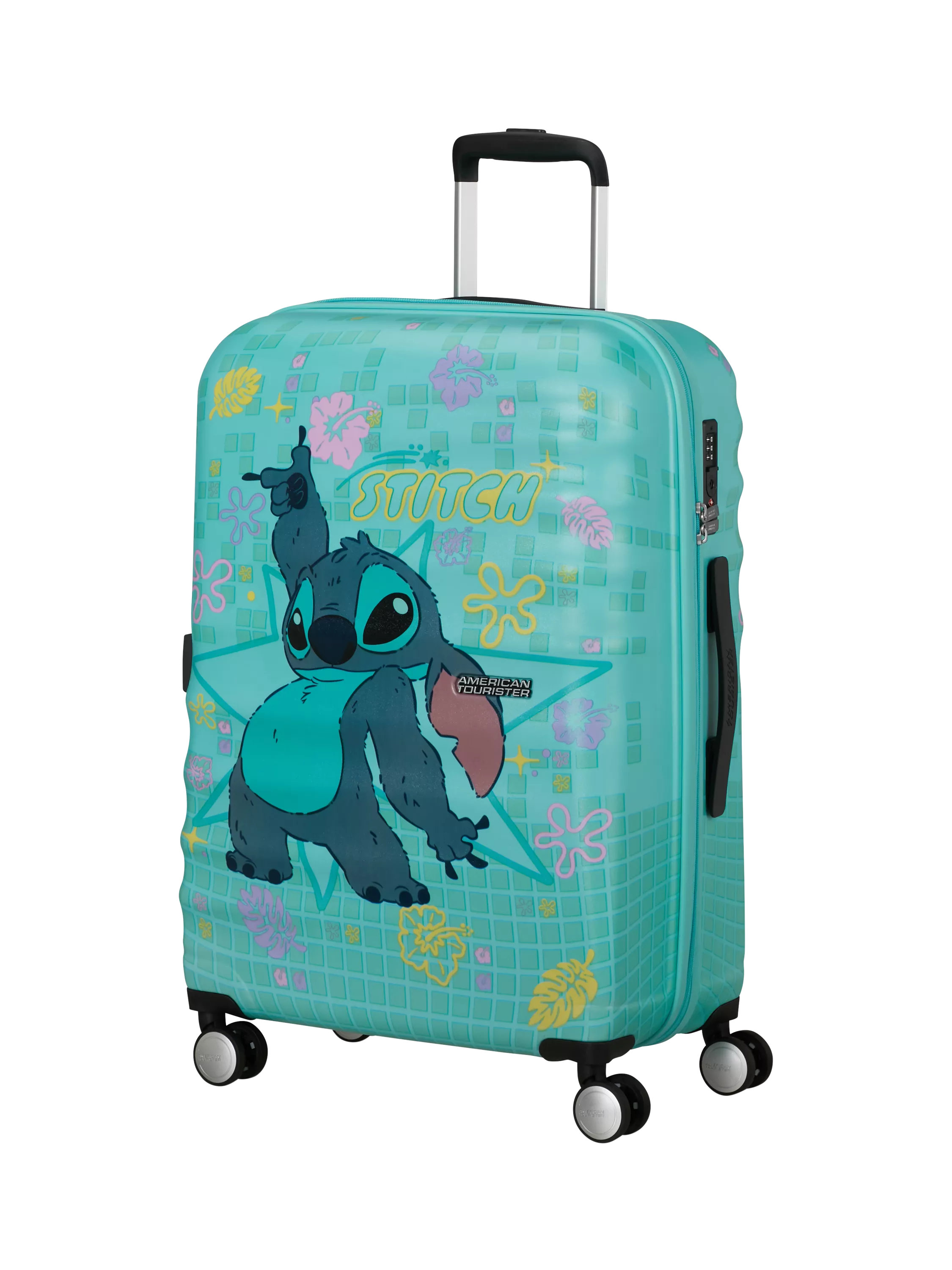 American Tourister Disney Stitch Flower medium suitcase (British brand)