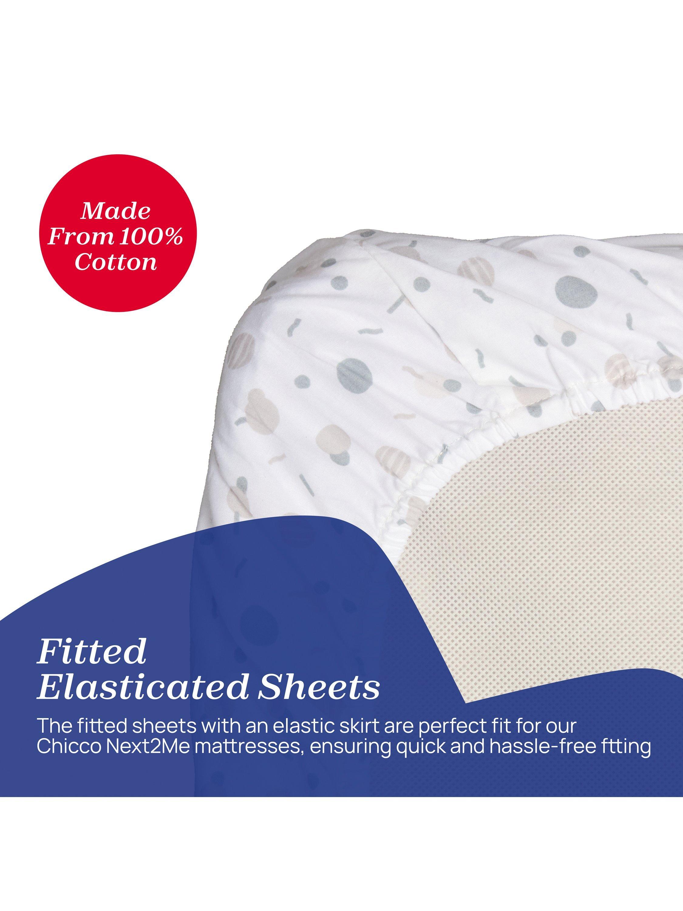 Chicco cot sheets confetti print 60x120cm - British product