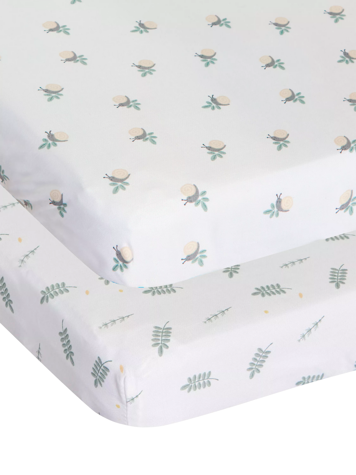 Chicco Next2Me Twins crib bamboo fitted sheets pack of 2 Greenery, UK version