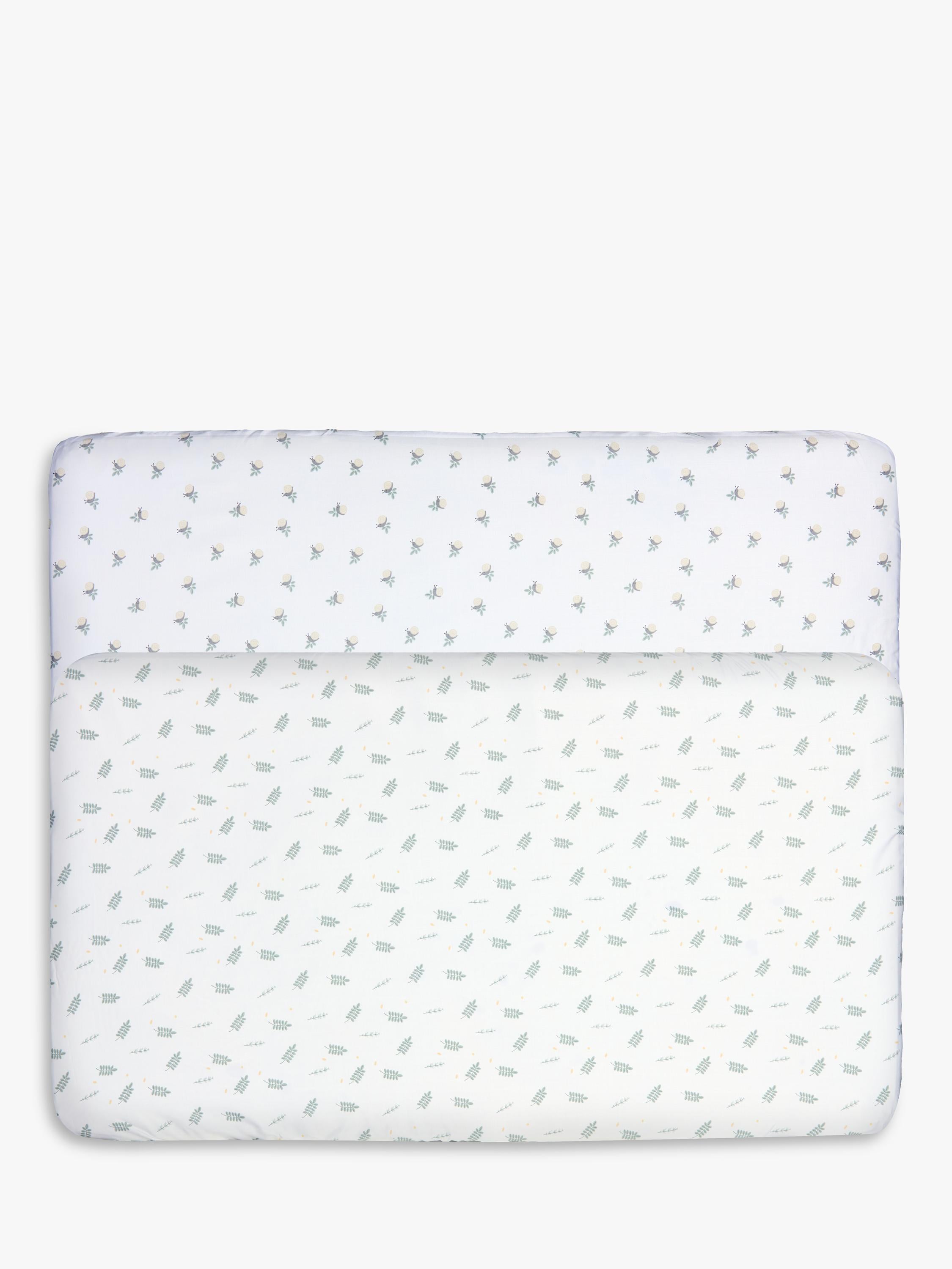 Chicco Next2Me Twins crib bamboo fitted sheets pack of 2 Greenery, UK version
