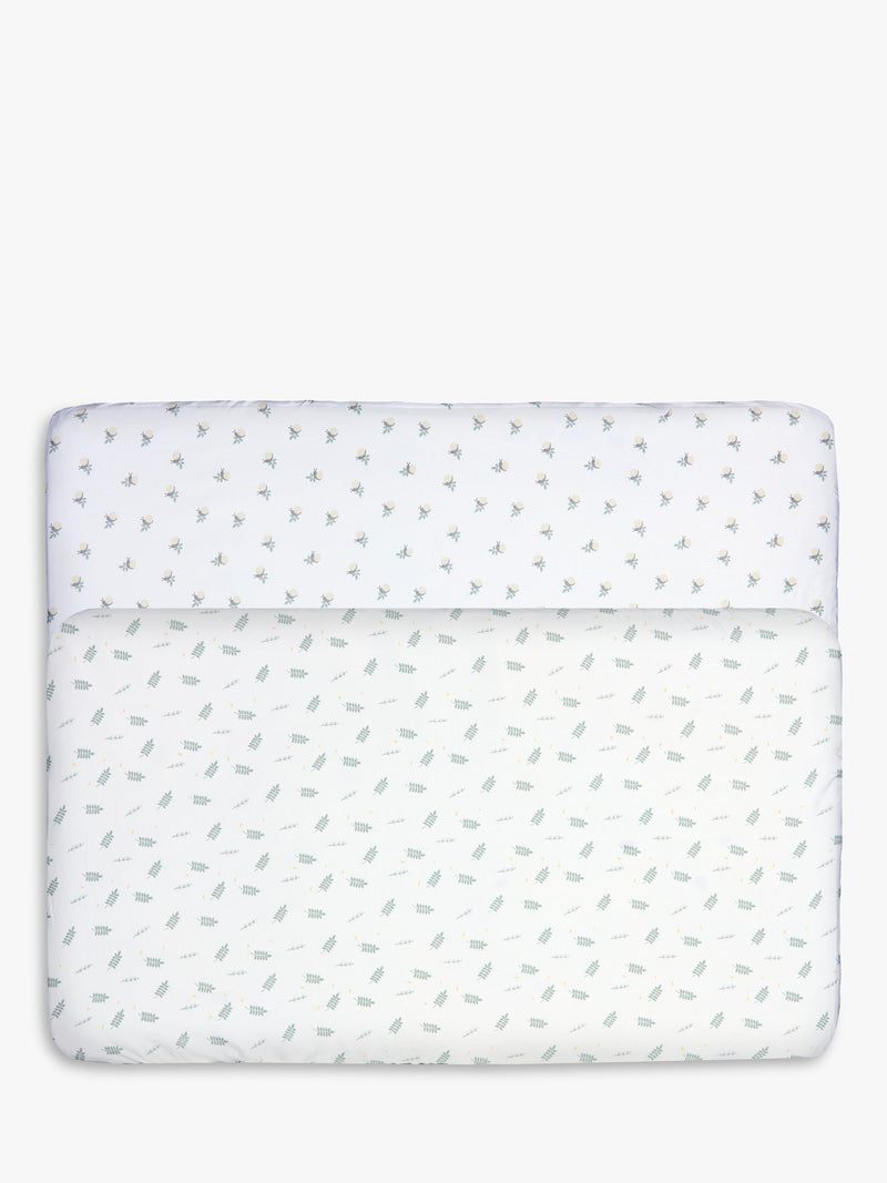Chicco Next2Me Twins crib bamboo fitted sheets pack of 2 Greenery, UK version