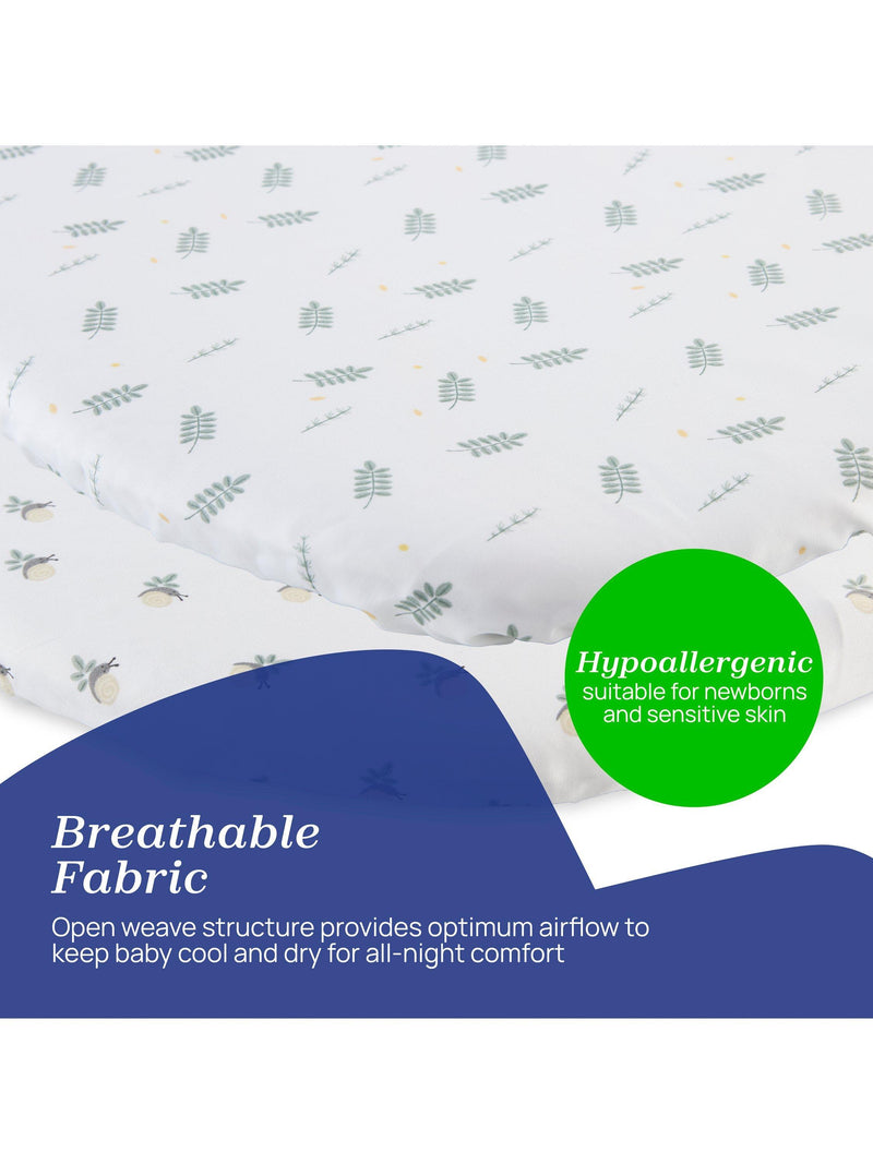 Chicco Baby Hug Bamboo Crib Sheets Pack of 2 - British product
