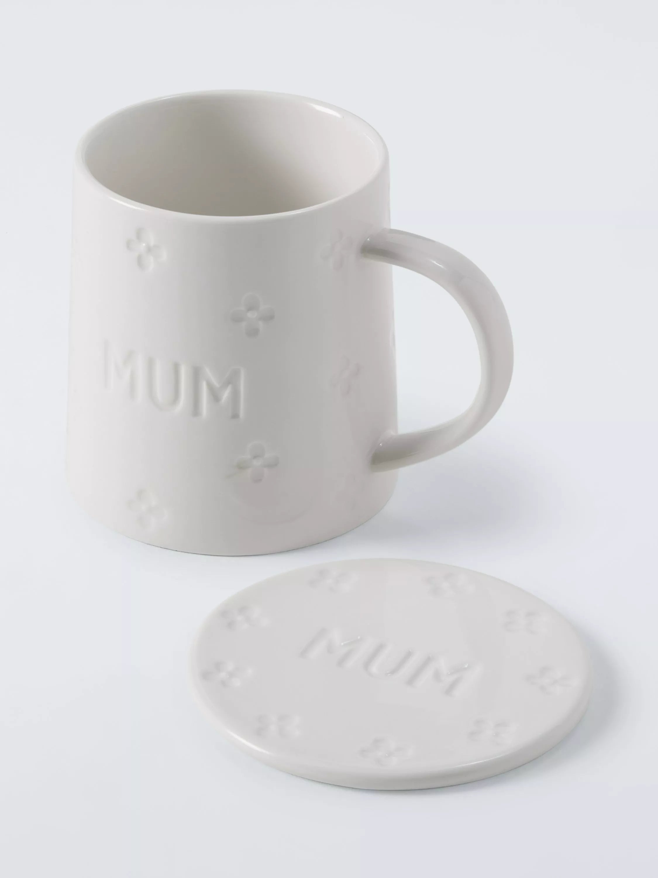 John Lewis Mum fine china mug and coaster set 450ml (British brand)