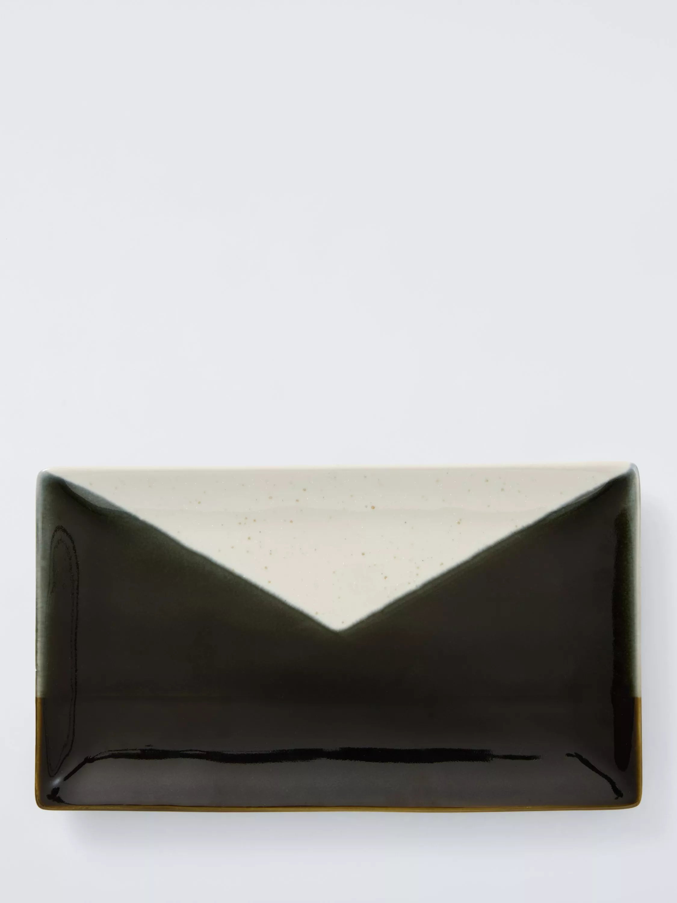 John Lewis stoneware platter green 23cm, imported from the UK