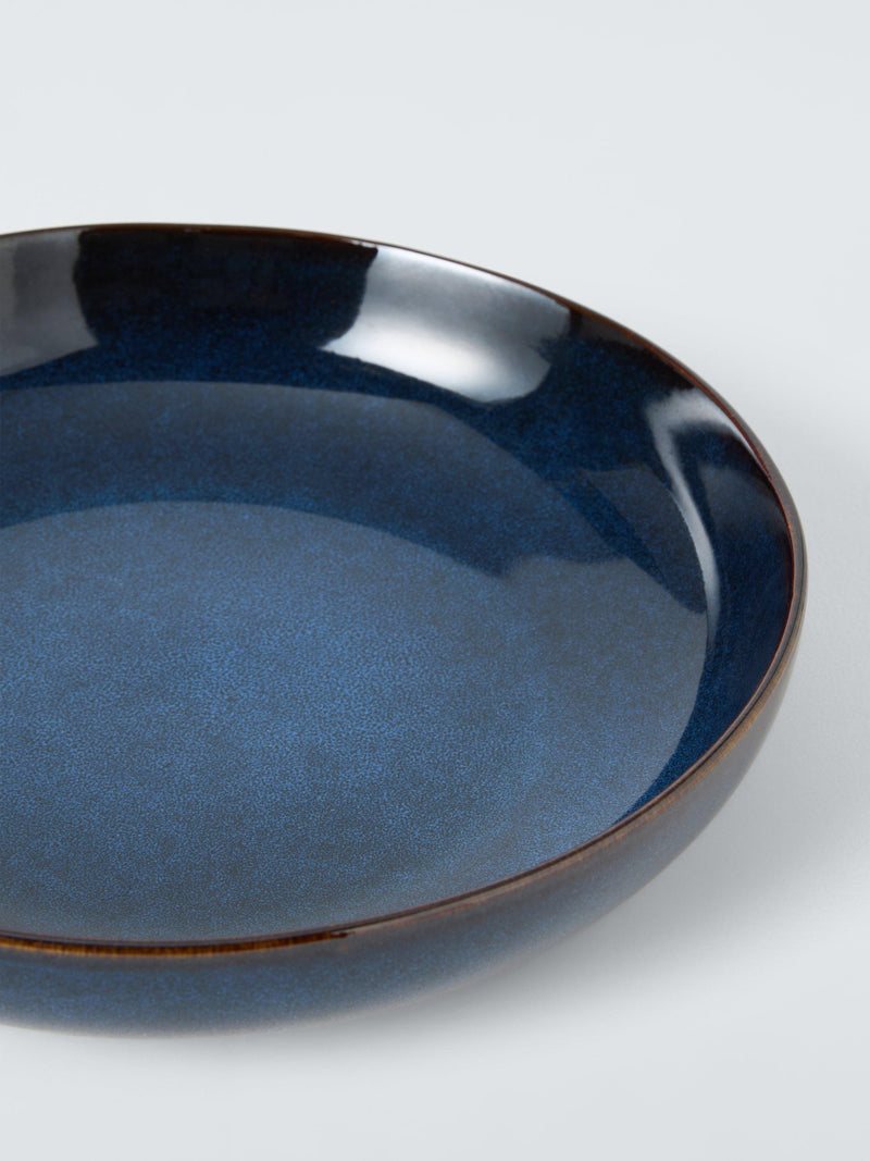 John Lewis reactive glaze stoneware serve bowl 28cm blue (British brand)