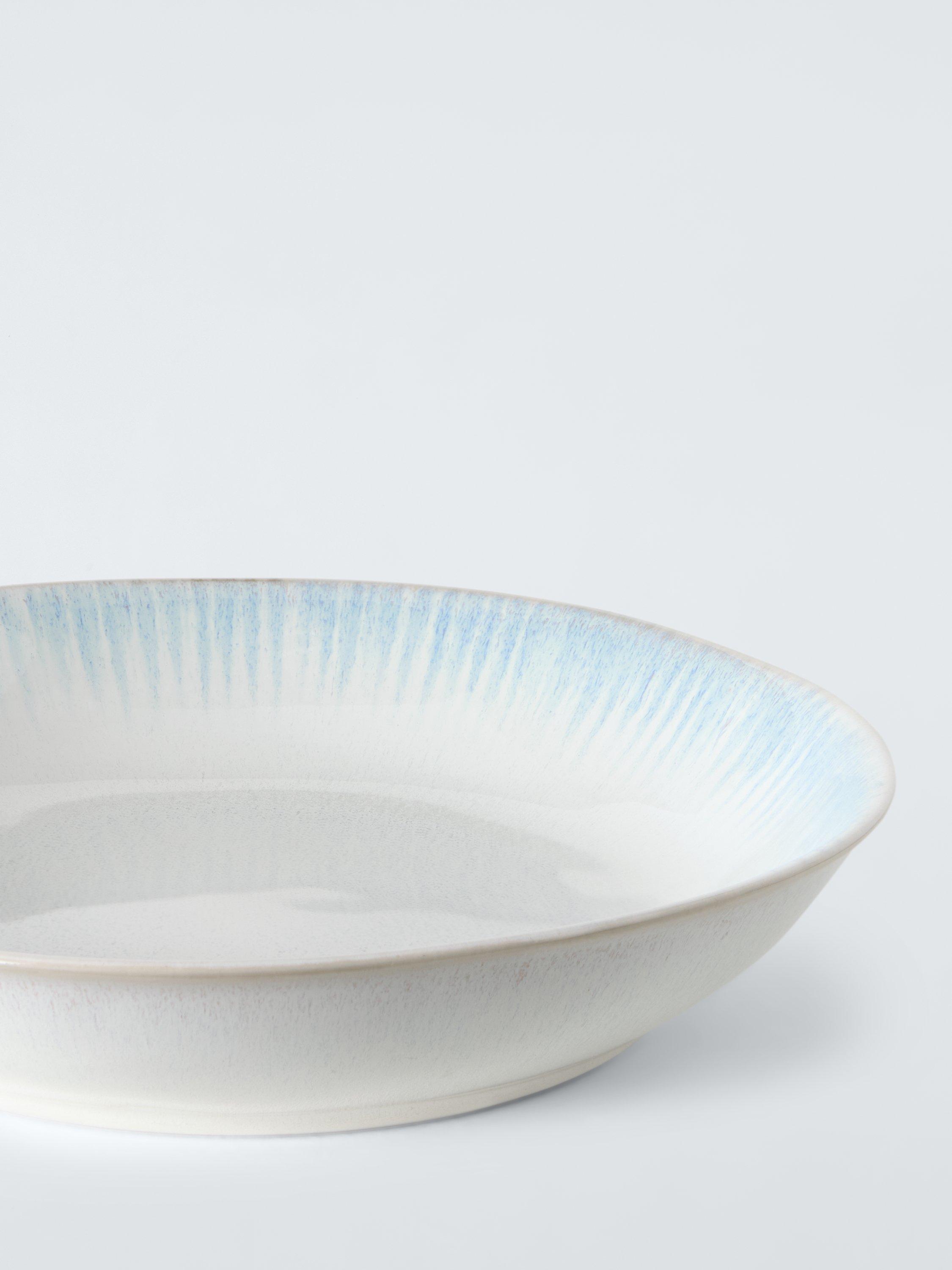 John Lewis Cove stoneware pasta bowls set of 4 blue 23cm, UK version