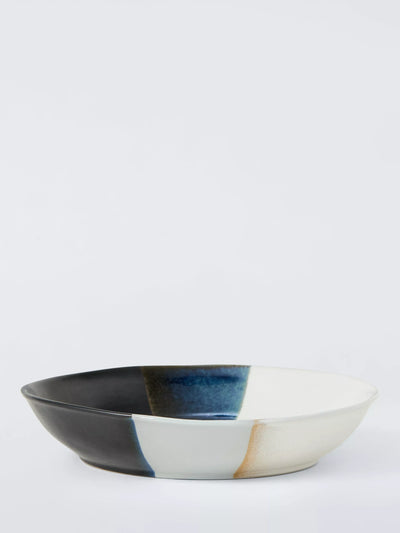 John Lewis John Lewis Dipped Reactive Glaze Stoneware Pasta Bowl, 23cm, Black- Buy online at McGrocer