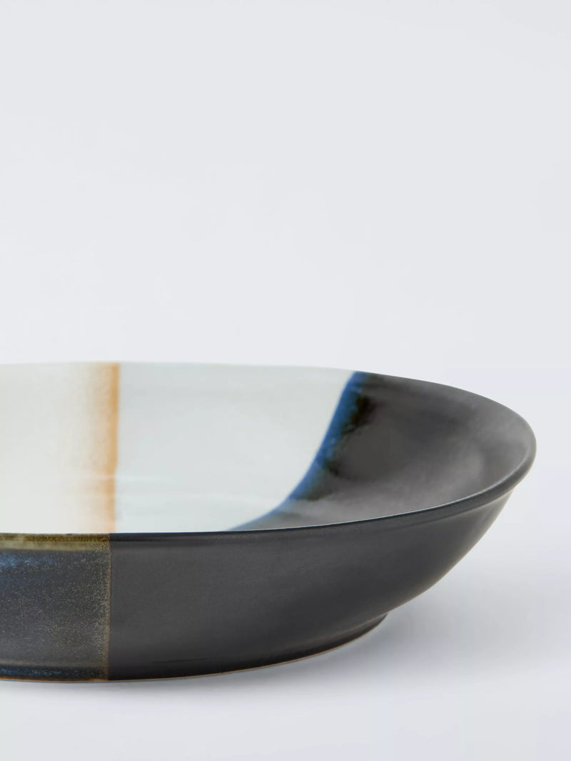 John Lewis black reactive glaze pasta bowl 23cm, UK version