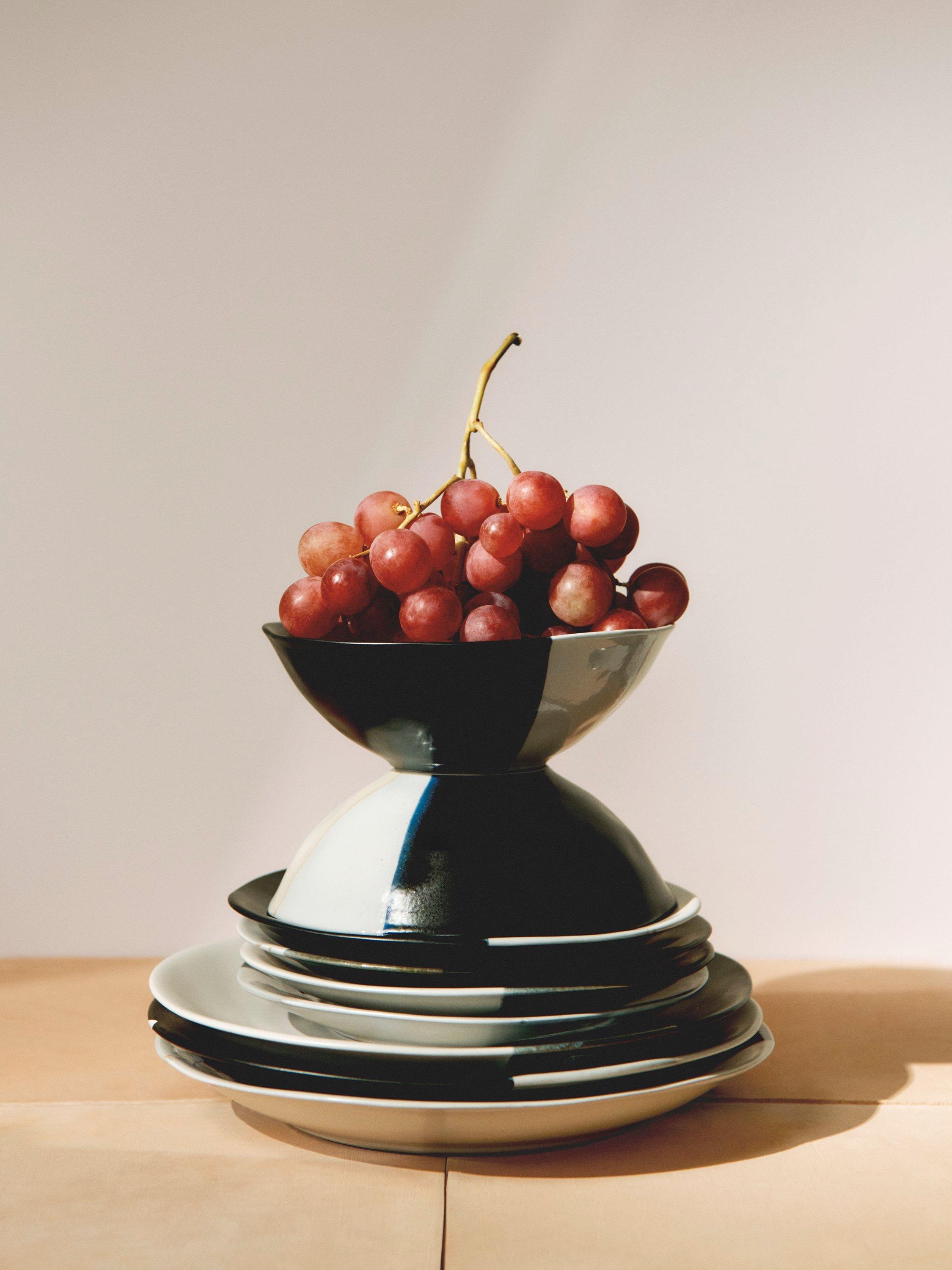 John Lewis black reactive glaze pasta bowl 23cm, UK version