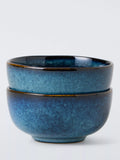 John Lewis Iver stoneware dip bowl set 10cm blue, UK version