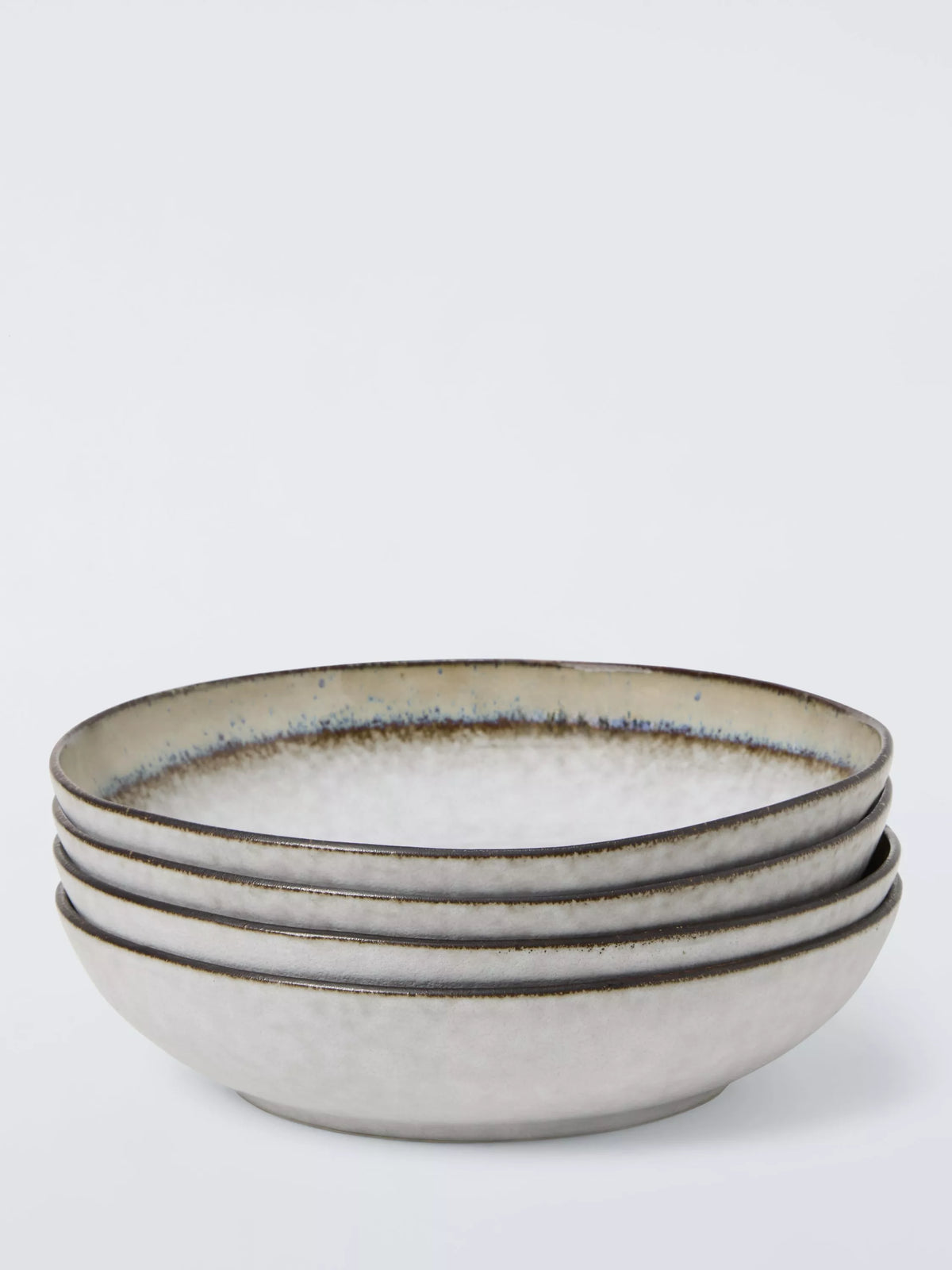 John Lewis stoneware pasta bowls set of 4 in off white, UK version