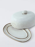 John Lewis Iver reactive glaze stoneware butter dish, imported from the UK