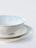 John Lewis blue stoneware dinnerware set 12 piece, imported from the UK