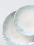 John Lewis blue stoneware dinnerware set 12 piece, imported from the UK