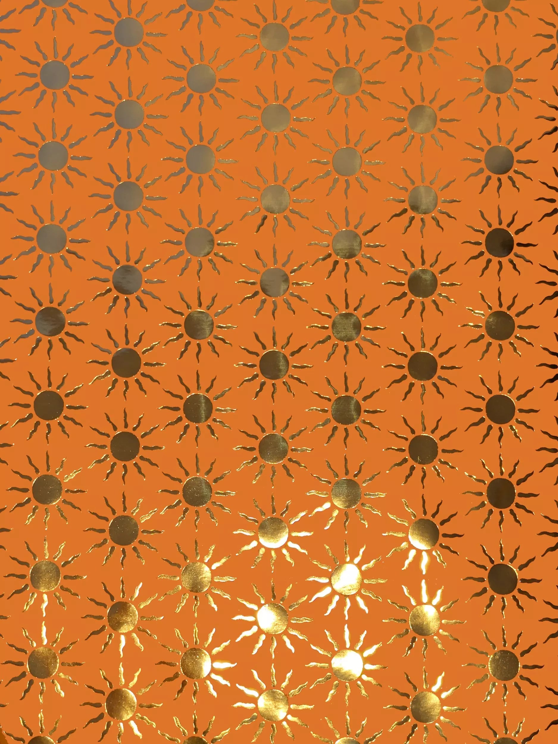 Eleanor Stuart foil sun wrapping paper orange 3m, UK version