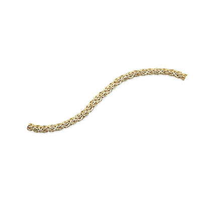 Costco UK 18ct Yellow Gold Bizantina Bracelet 19cm- Buy online at McGrocer