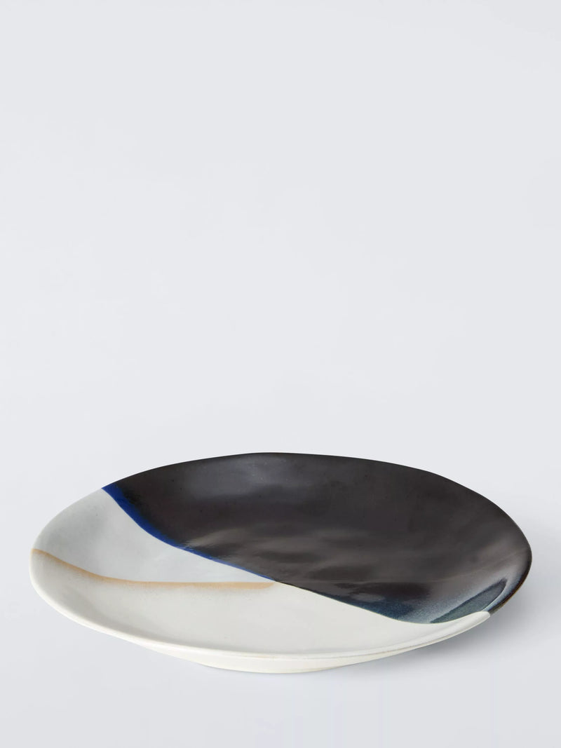 John Lewis reactive glaze stoneware dinner plate 27cm, imported from the UK