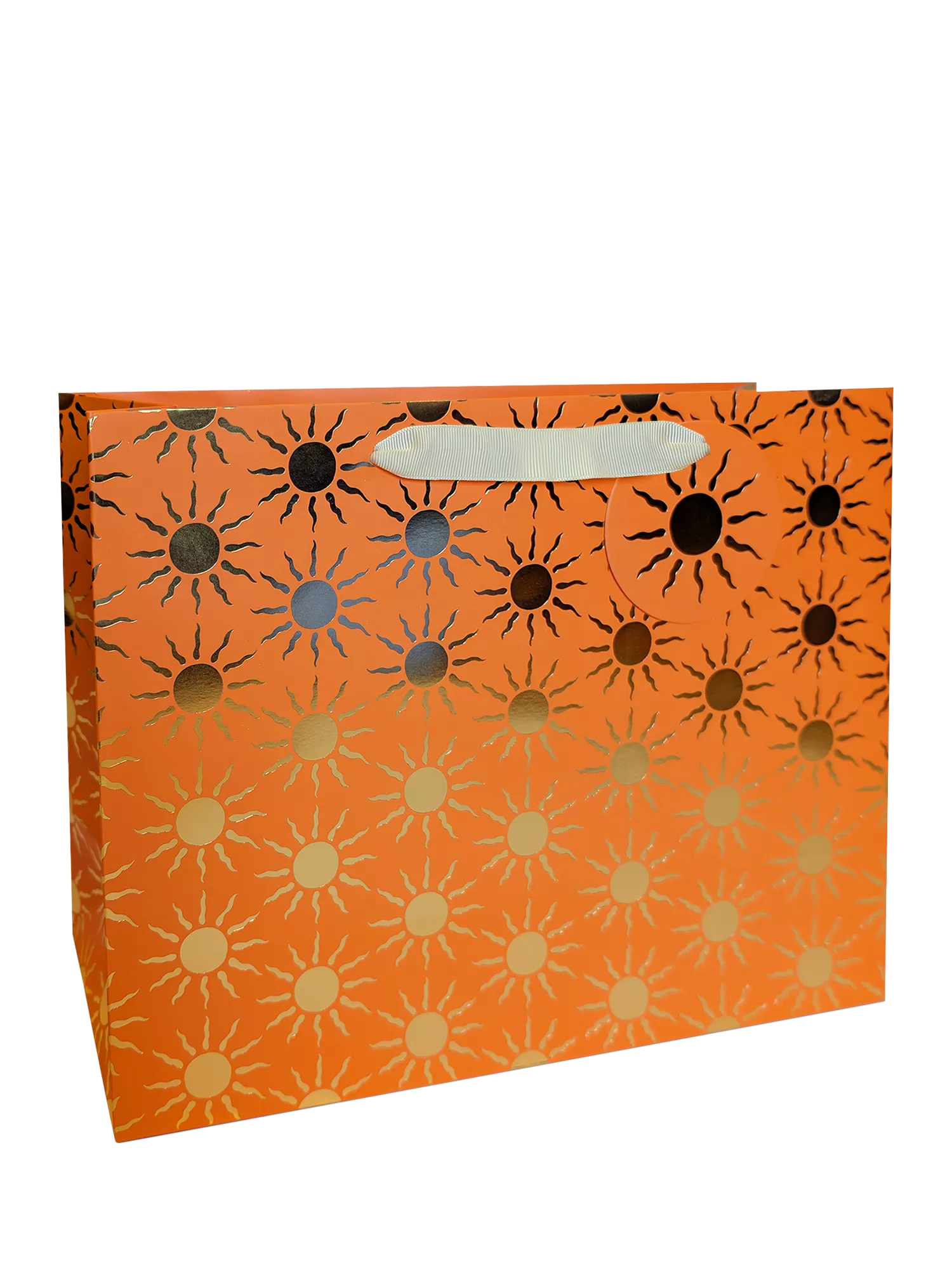 Eleanor Stuart foil sun gift bag in orange, imported from the UK