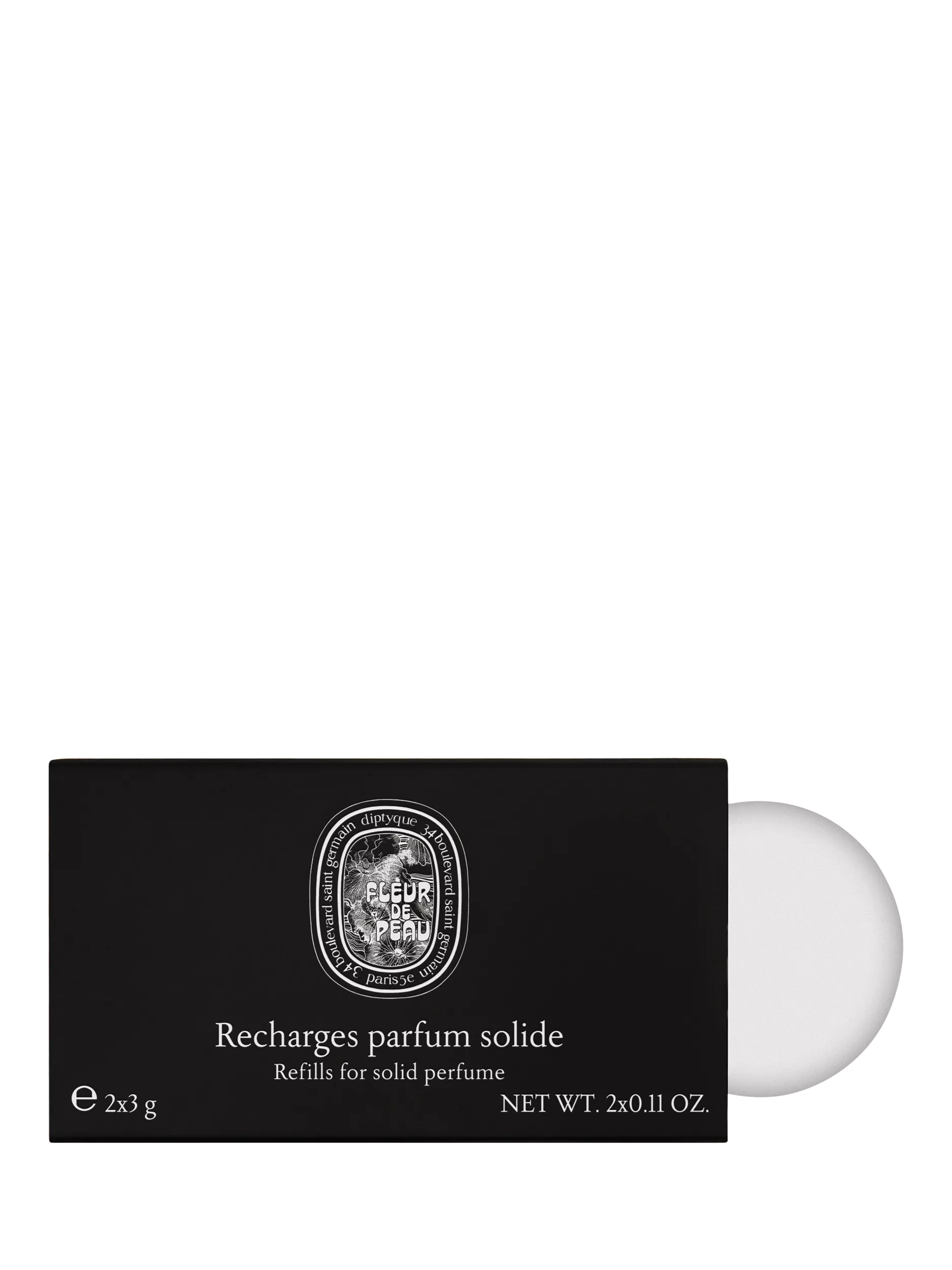 Diptyque solid perfume Fleur de Peau refill 2x3g, imported from the UK