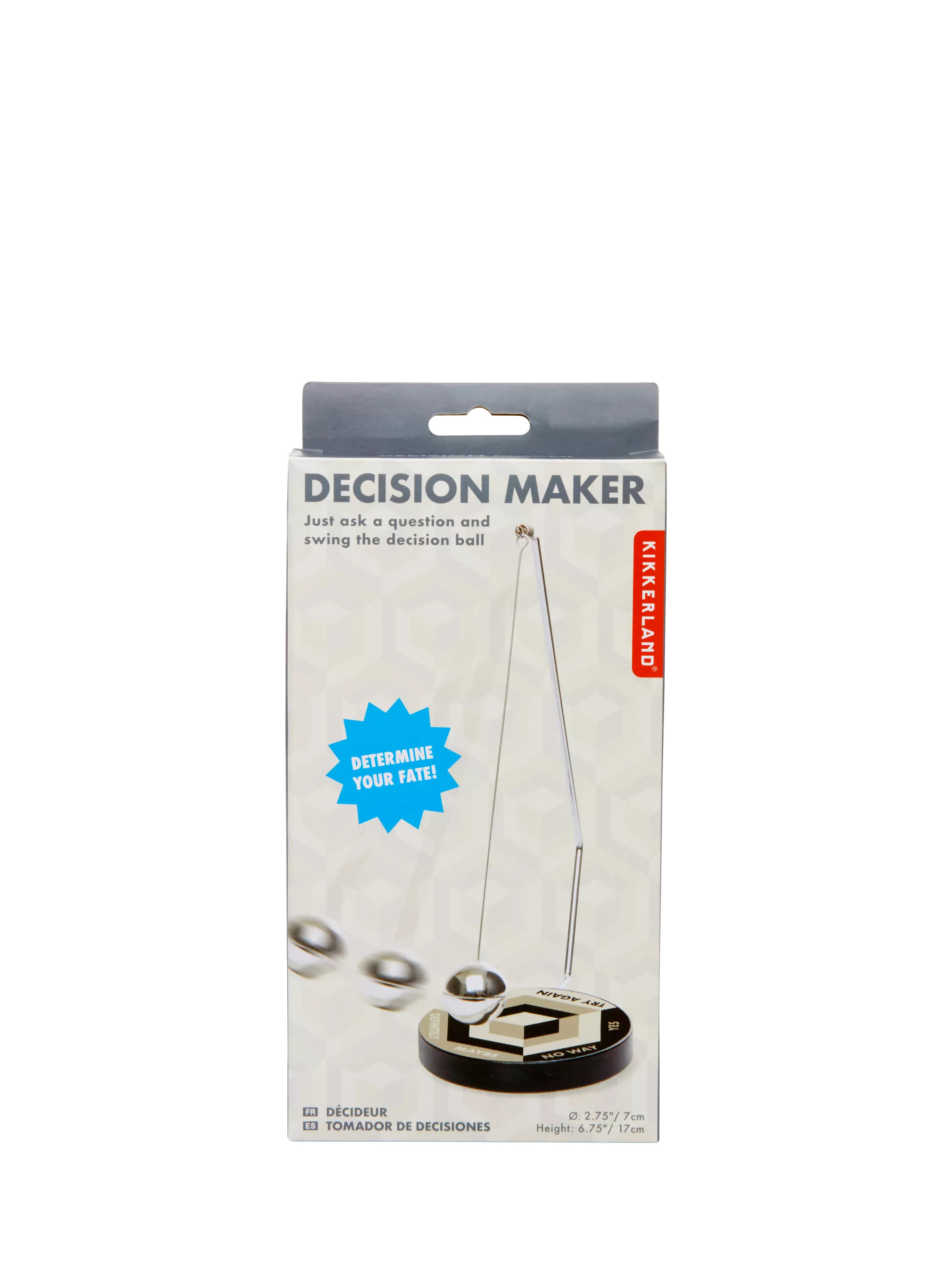 Kikkerland Mini Decision Maker silver, imported from the UK
