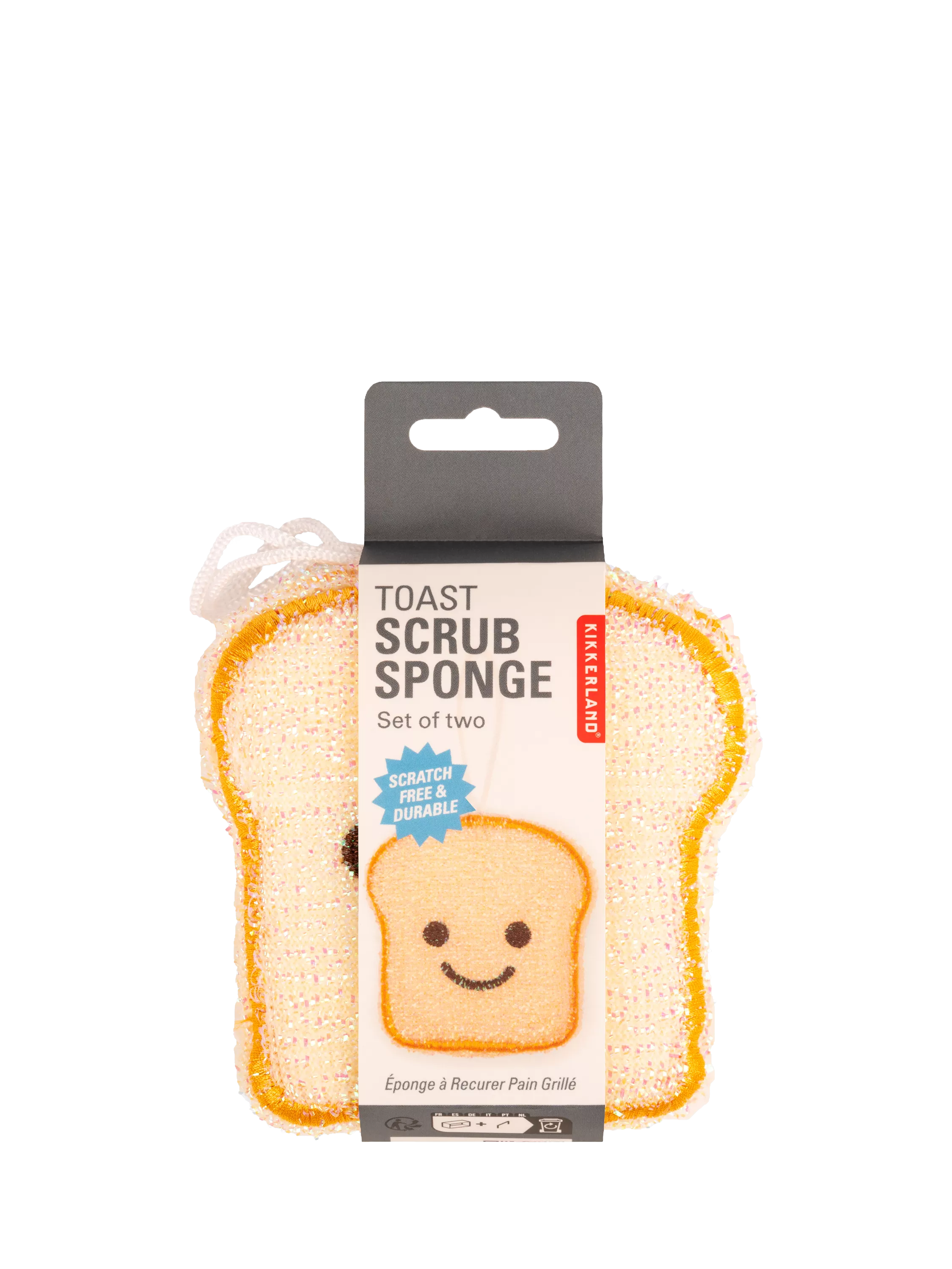 Kikkerland toast scrubbies set of two brown - British product