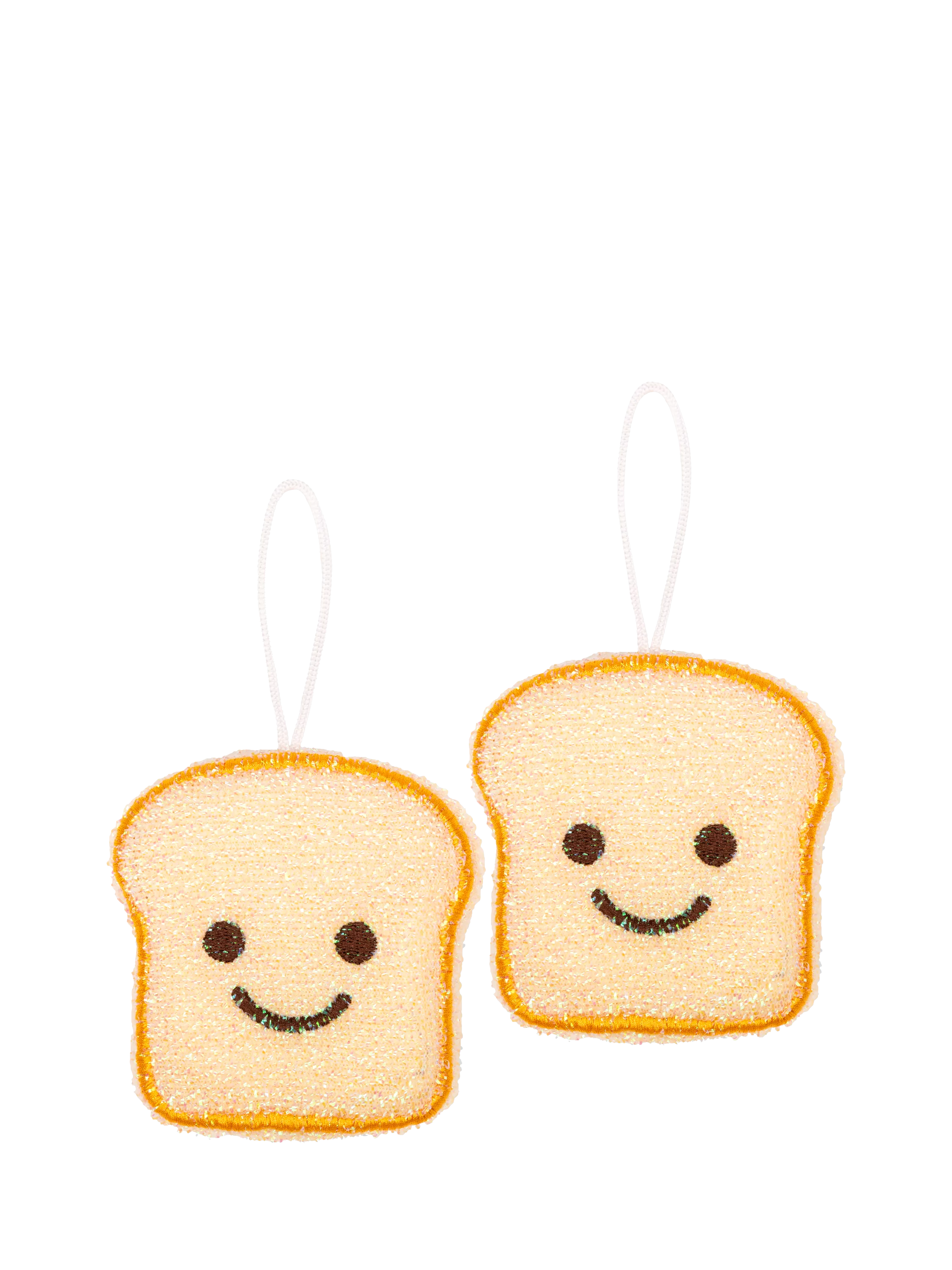 Kikkerland toast scrubbies set of two brown - British product