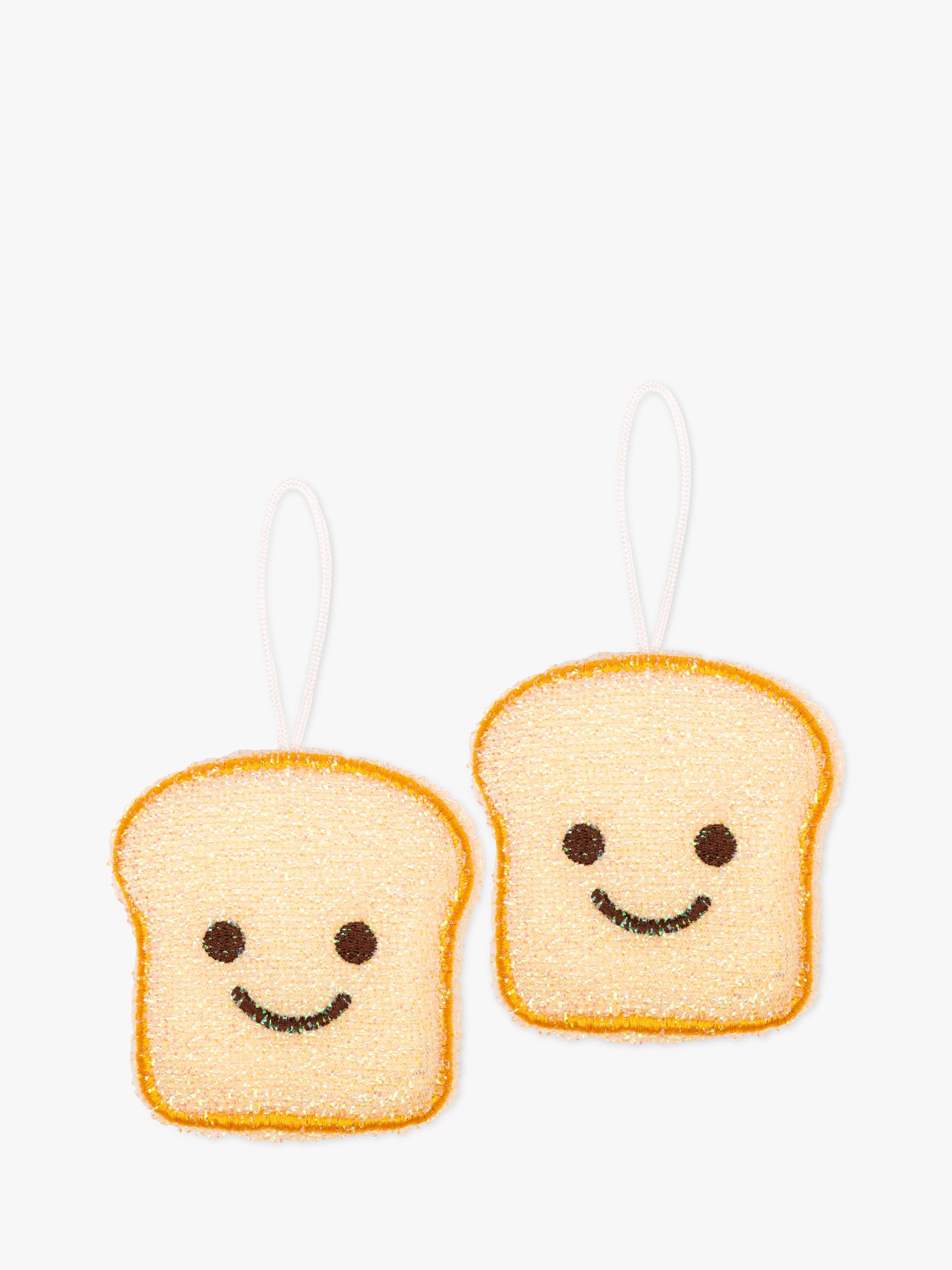 Kikkerland toast scrubbies set of two brown - British product