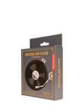Kikkerland vinyl hip flask black 237ml - British product