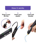 3Doodler Flow 3D pen Essentials Set, imported from the UK