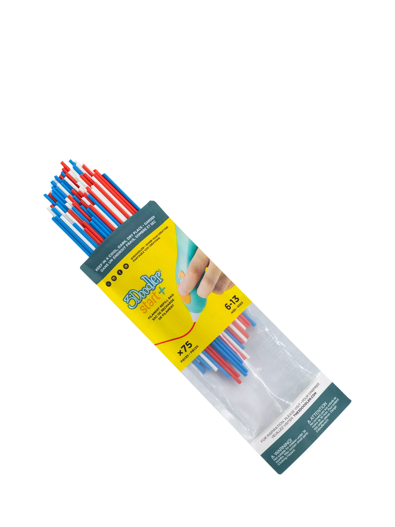 3Doodler Start+ Refill Pack 75 strands eco-filaments, imported from the UK