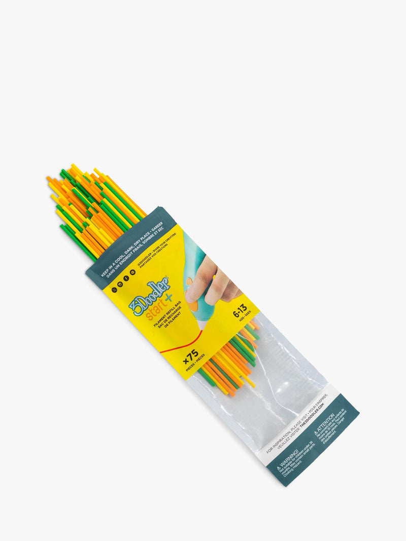 3Doodler Start+ filament refill pack 75 piece, imported from the UK