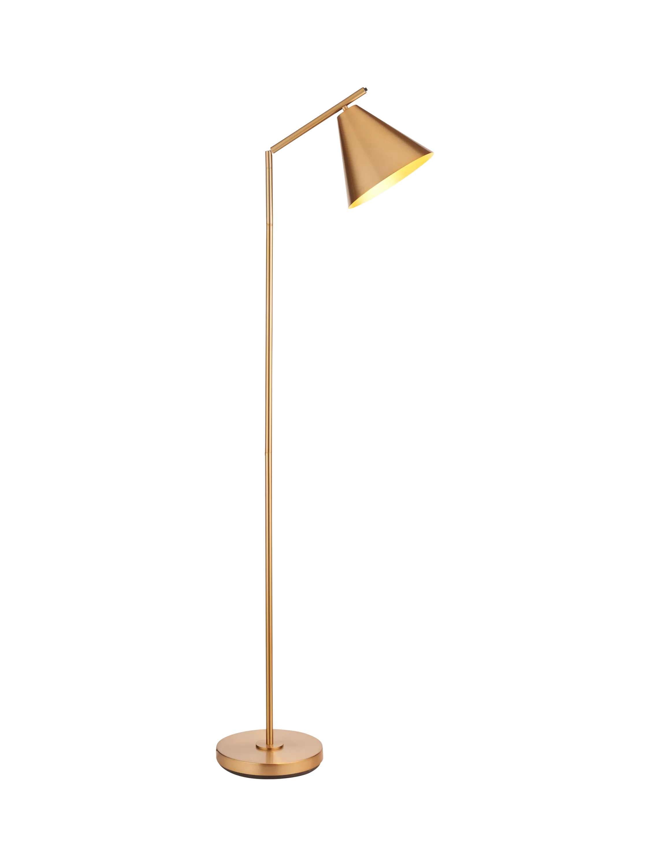 Bay Lighting Kapp task floor lamp metallic brass large, UK version