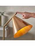 Bay Lighting Kapp task floor lamp metallic brass large, UK version
