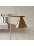 Bay Lighting Kapp task floor lamp metallic brass large, UK version
