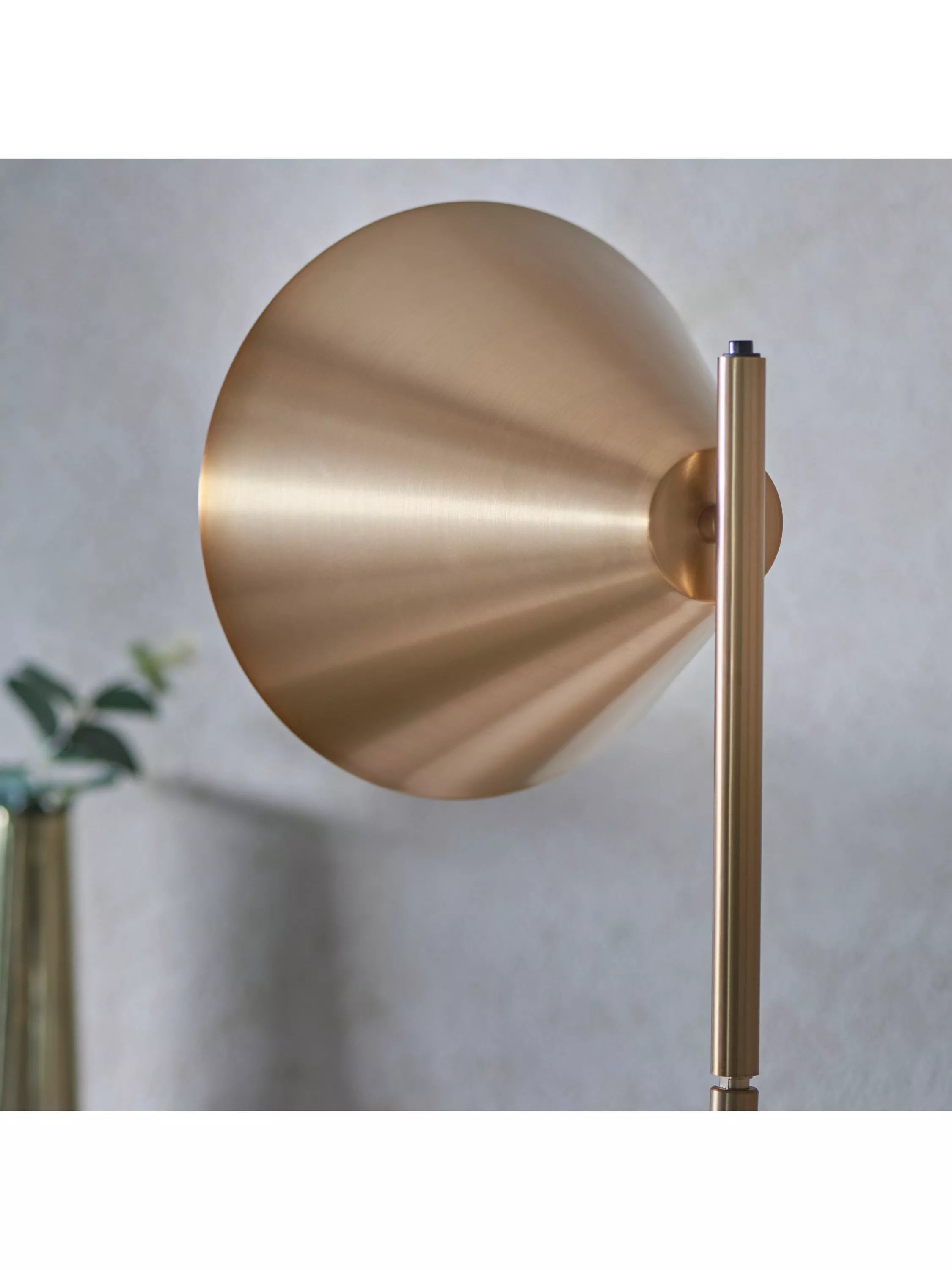 Bay Lighting Kapp task floor lamp metallic brass large, UK version
