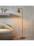 Bay Lighting Kapp task floor lamp metallic brass large, UK version