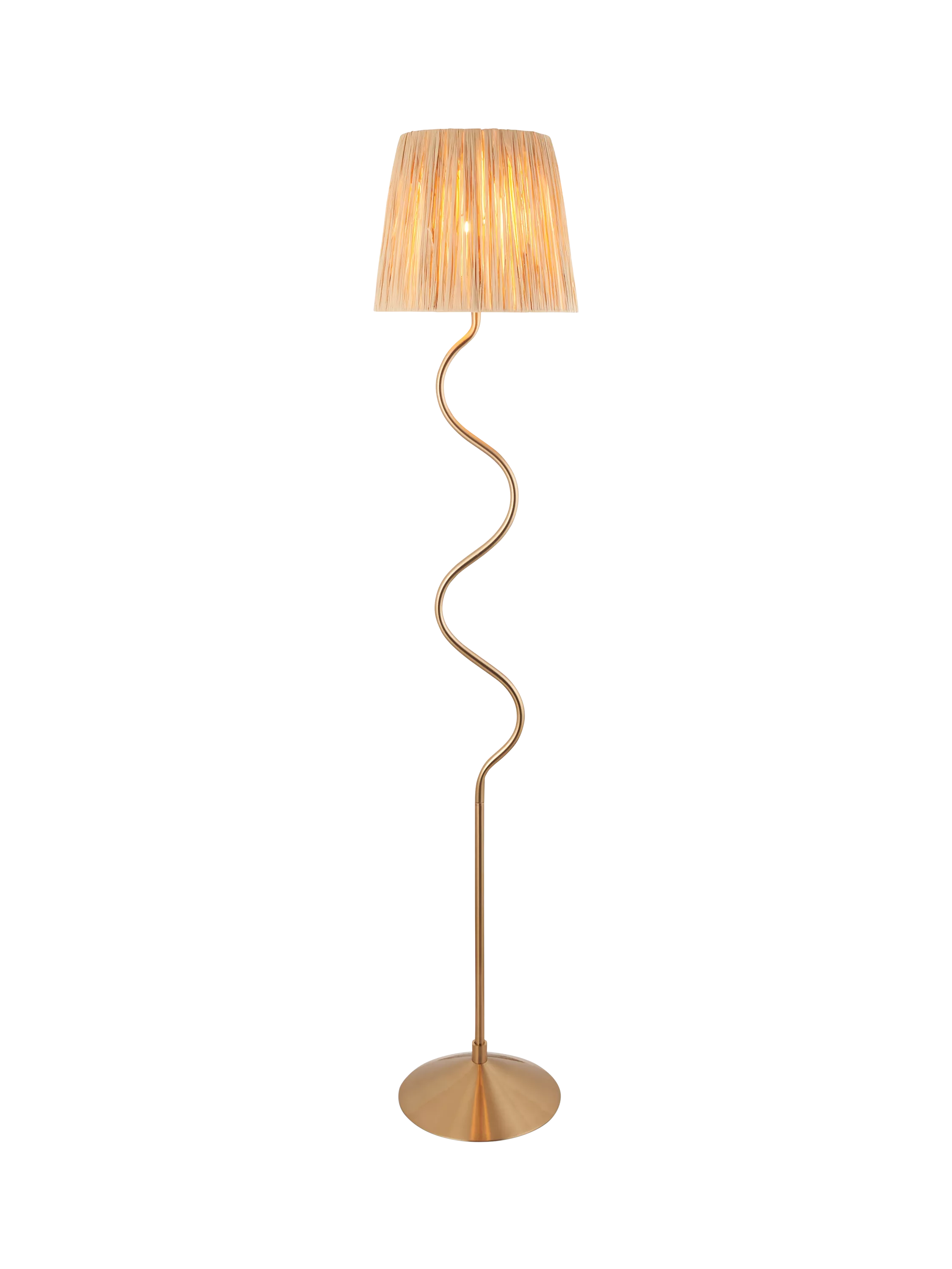 Bay Lighting Wave floor lamp metallic brass - British product