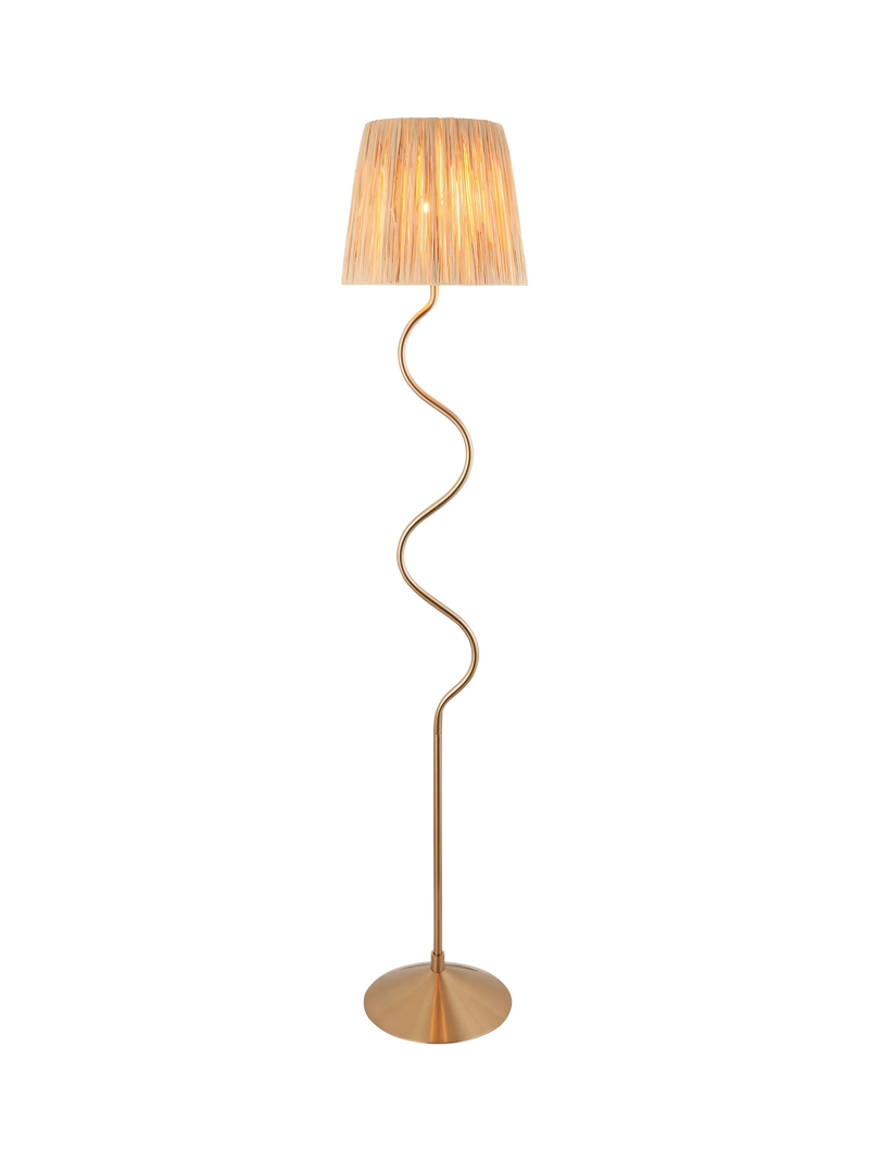 Bay Lighting Wave floor lamp metallic brass - British product